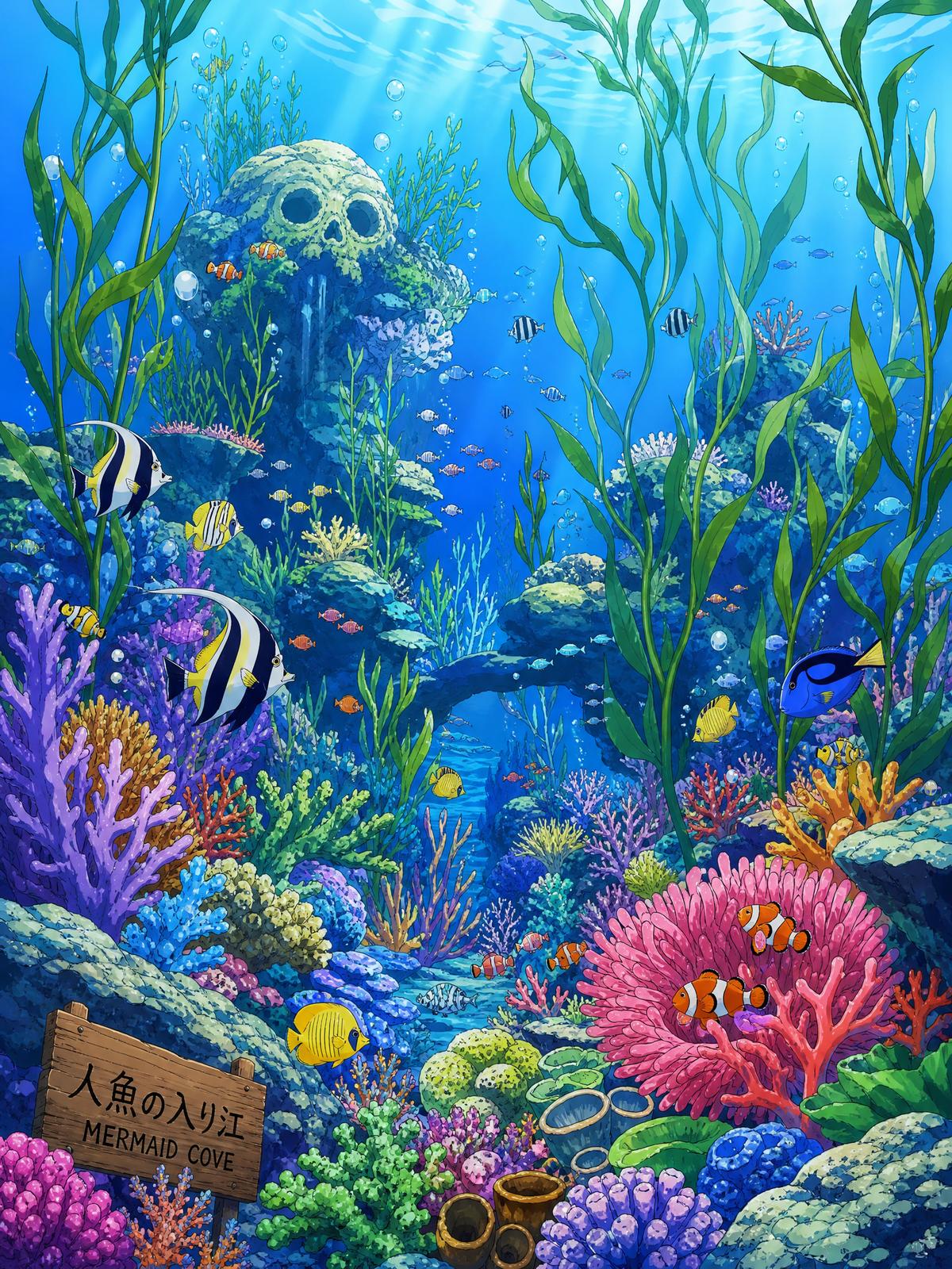抖音风【植物视频】深海藻类生态系统探秘视频教程